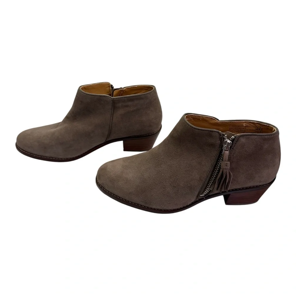 Vionic Women’s Joy Serena‎ Gray Suede Ankle Boots Comfort Support Shoes Size 7.5